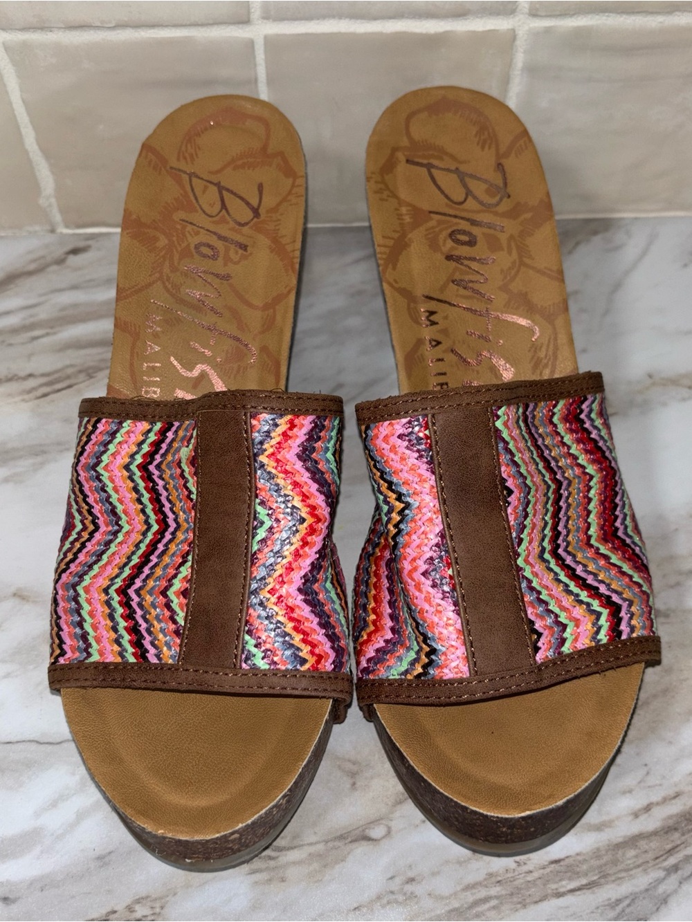 Blowfish Malibu wedge platform sandals- Size 10